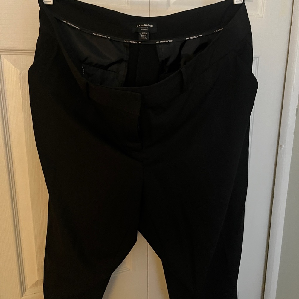 Liz Claiborne Women Sophie Black Pants 18W